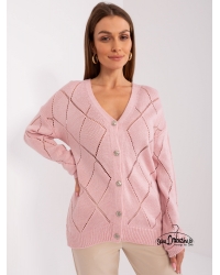 Ažūrinis megztinis, rožinis